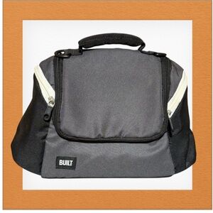 Built All Day Insulated Lunch Bag in Black with Gray Accents